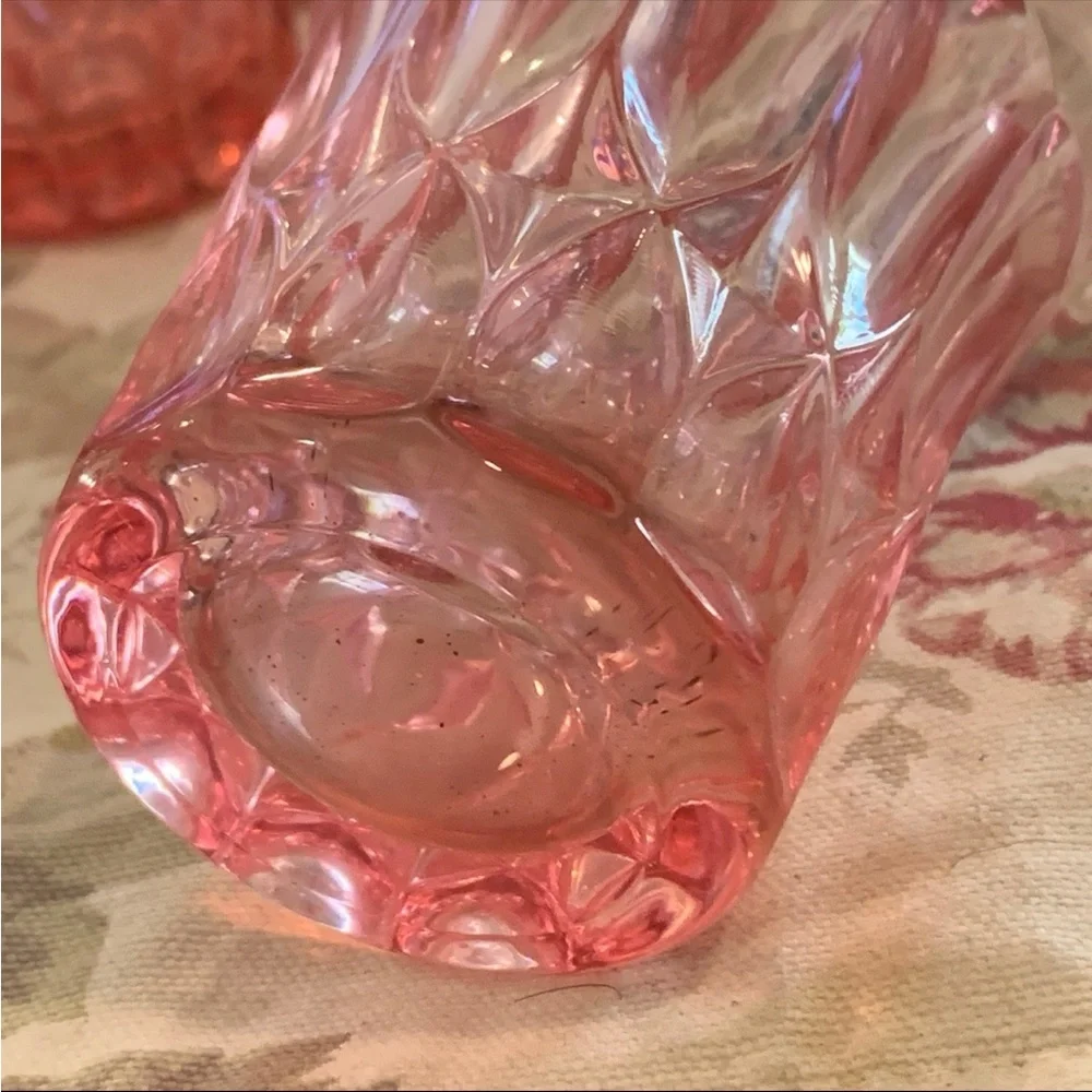 Noritake Pink Pressed Glass Tumblers - Set of 4